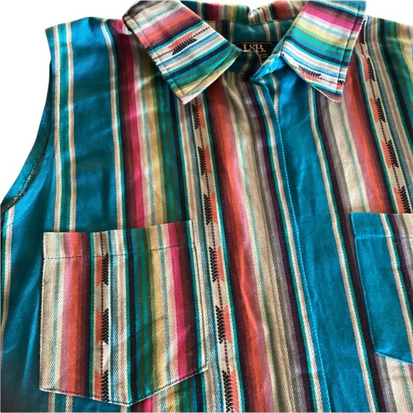 Lucky & Blessed Sleeveless Western Button Down Shirt Women’s Size XL Top - Picture 5 of 13